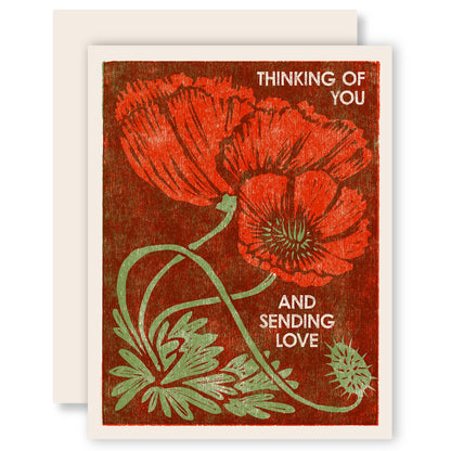 Thinking of You Poppies Card