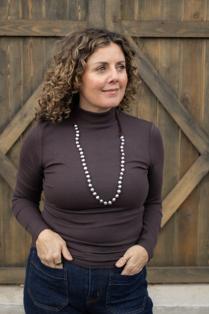 Silver Pearl Wrap Necklace | CLP