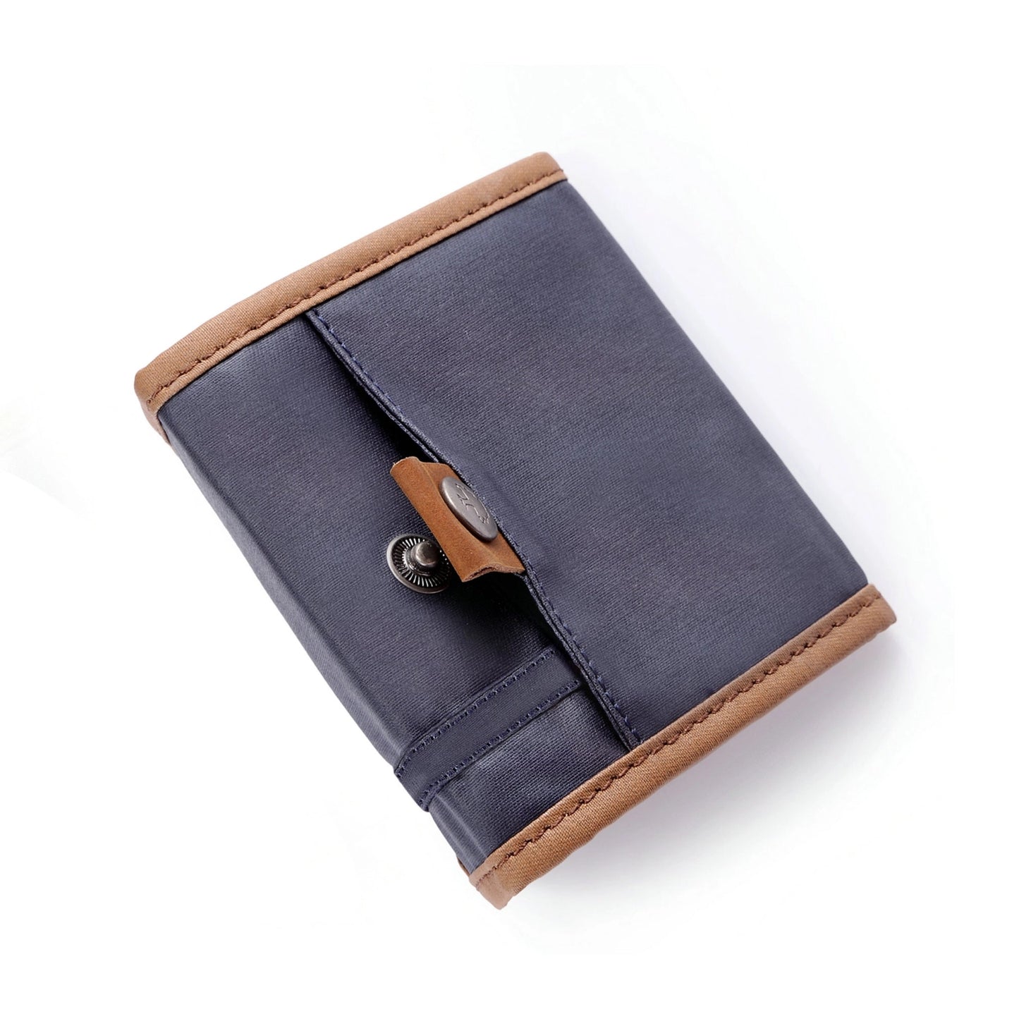 Coated Canvas Wallet in Navy