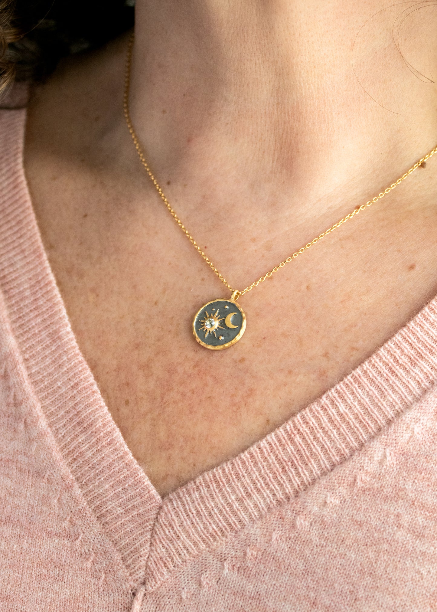 Celestial Birthstone Necklace - April | Satya