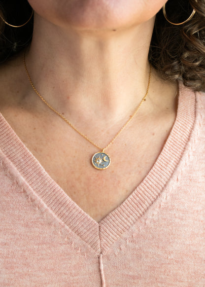 Celestial Birthstone Necklace - April | Satya