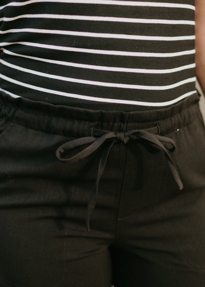 Wide Leg Ankle Pants in Black | Liverpool