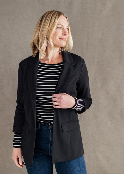 Boyfriend Blazer in Black | Liverpool