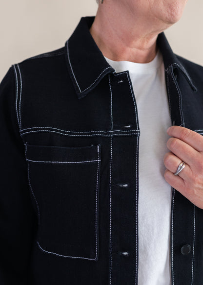 Utility Stitch Jacket in Black | Liverpool