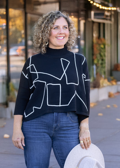Aja Sweater in Black & White | Kerisma