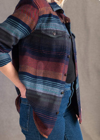 Unisex Blanket Shirt in Burnt Sonoran Stripe | Outerknown