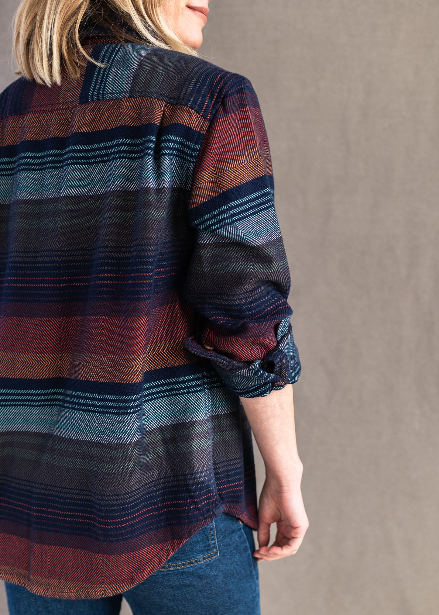 Unisex Blanket Shirt in Burnt Sonoran Stripe | Outerknown