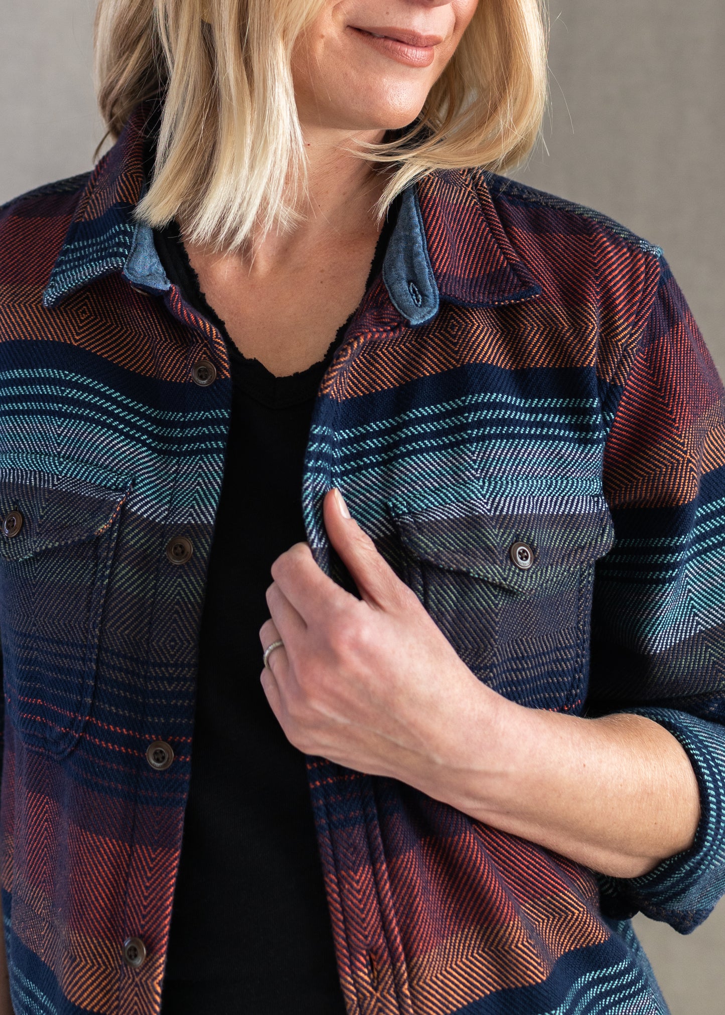 Unisex Blanket Shirt in Burnt Sonoran Stripe | Outerknown