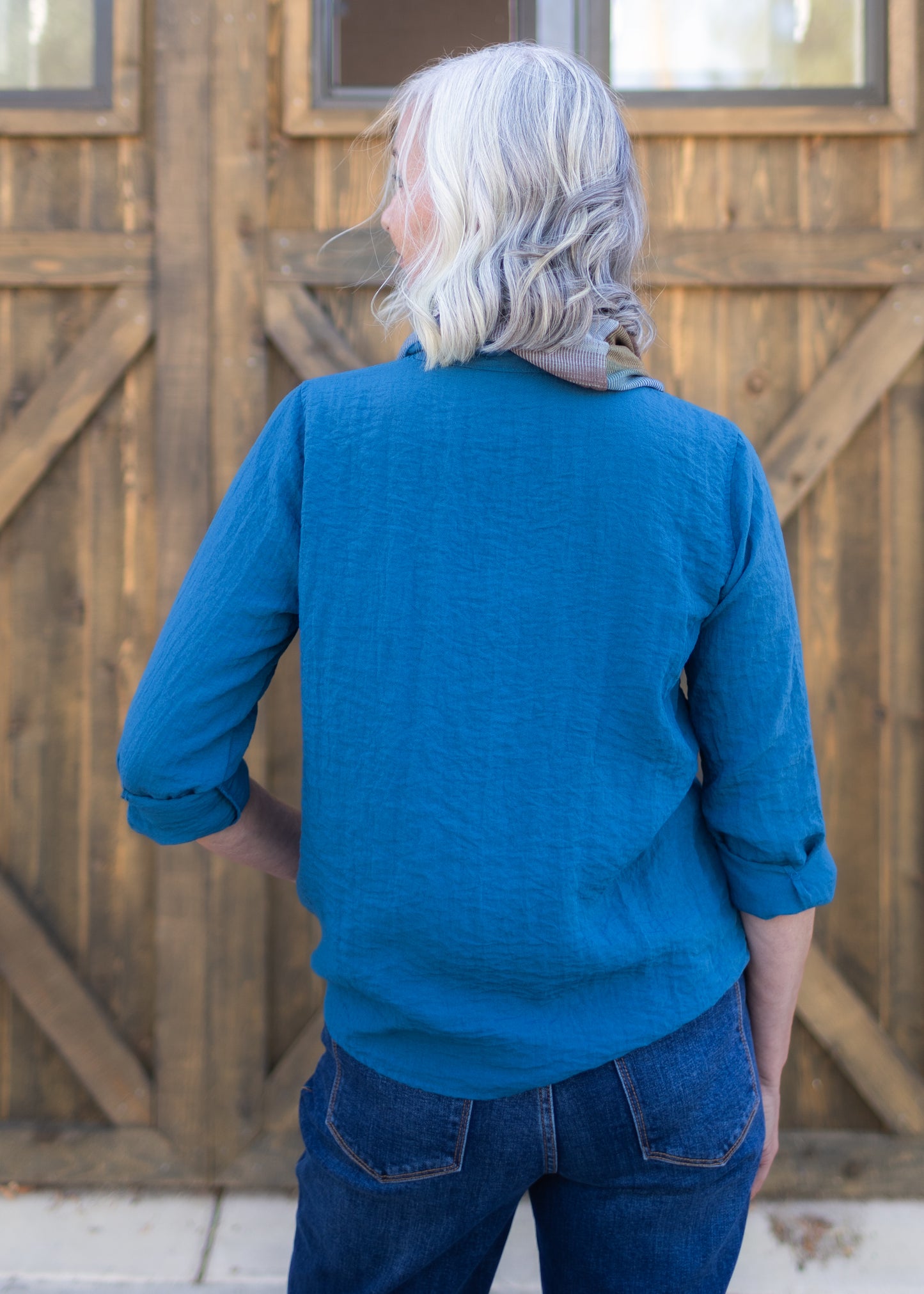 Parachute Fitted Shirt in Peacock | Cut•Loose