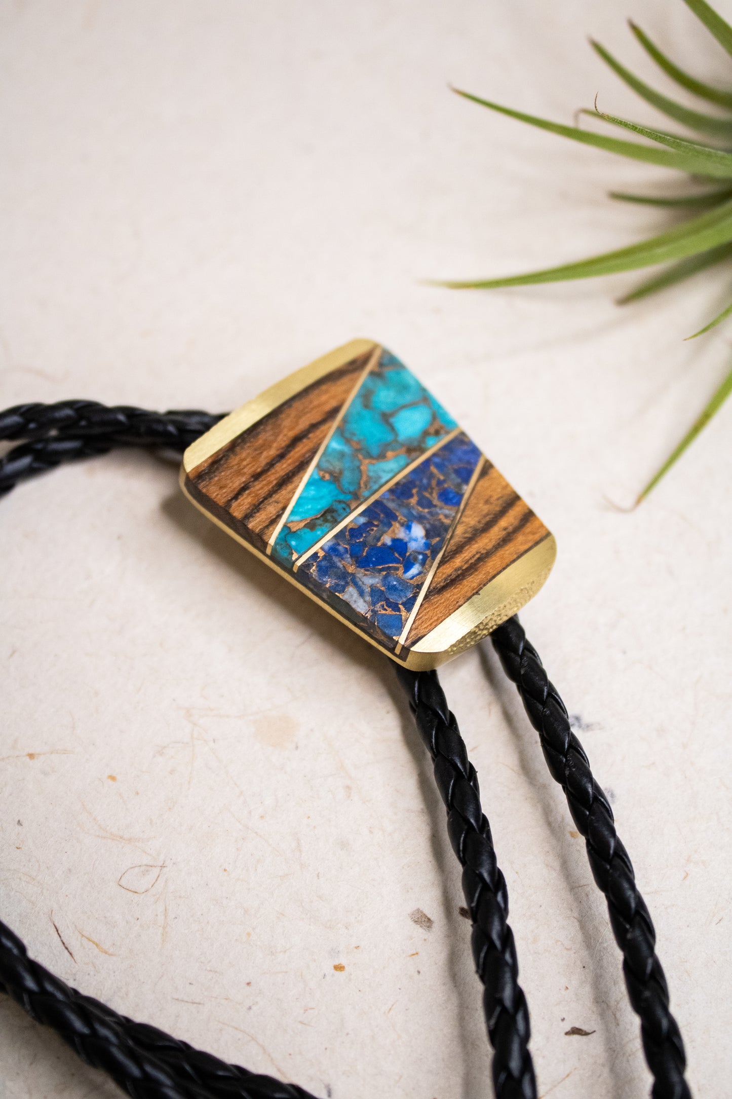 Turquoise & Lapis Inlay Bolo Tie