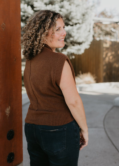 Gwyneth Sweater Vest in Espresso | Kerisma
