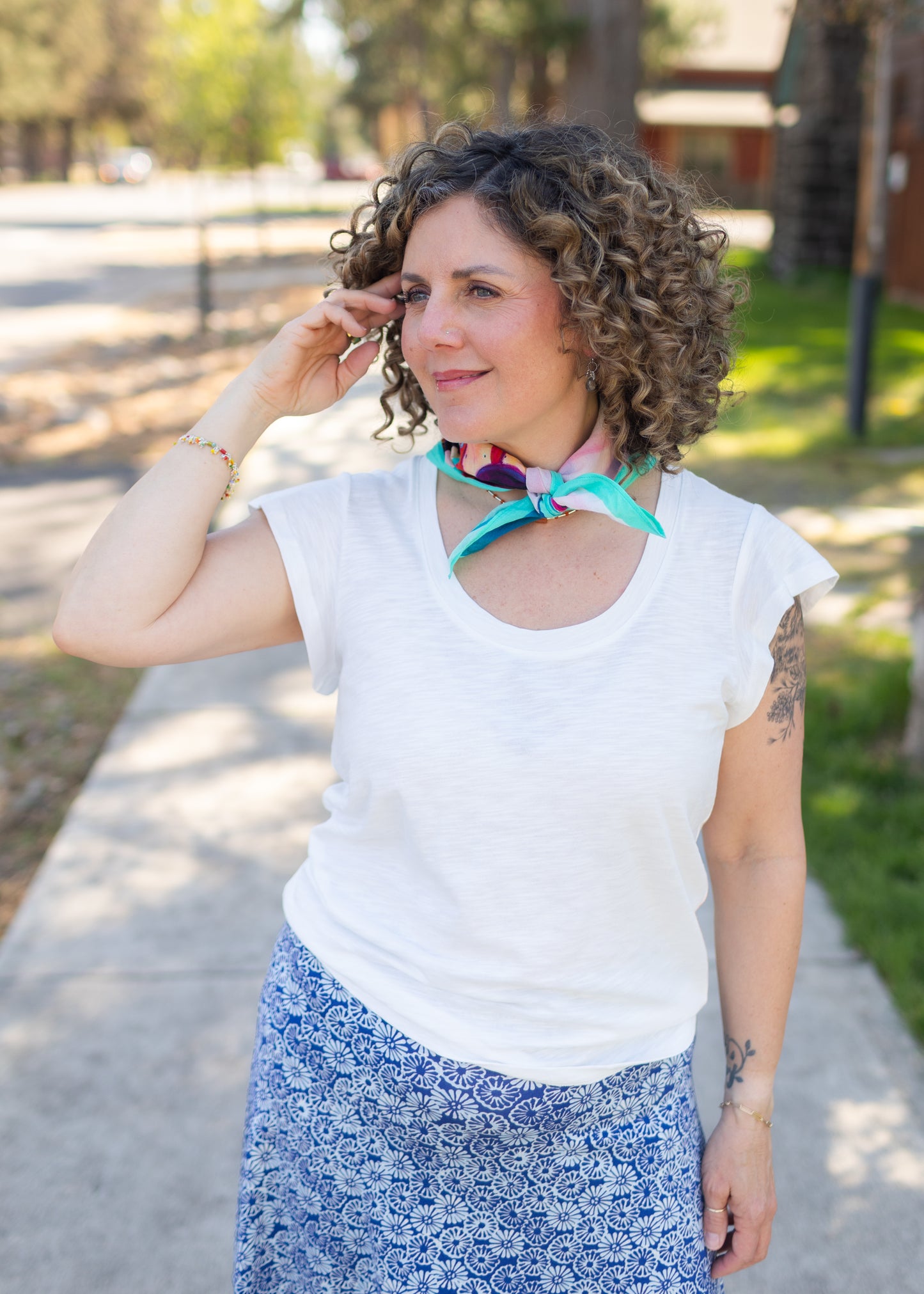 Surf's Up Printed Square Scarf