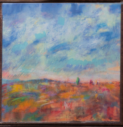 "Coral & Turquoise" Mini Archival Print on Wood | Carolyn Holman