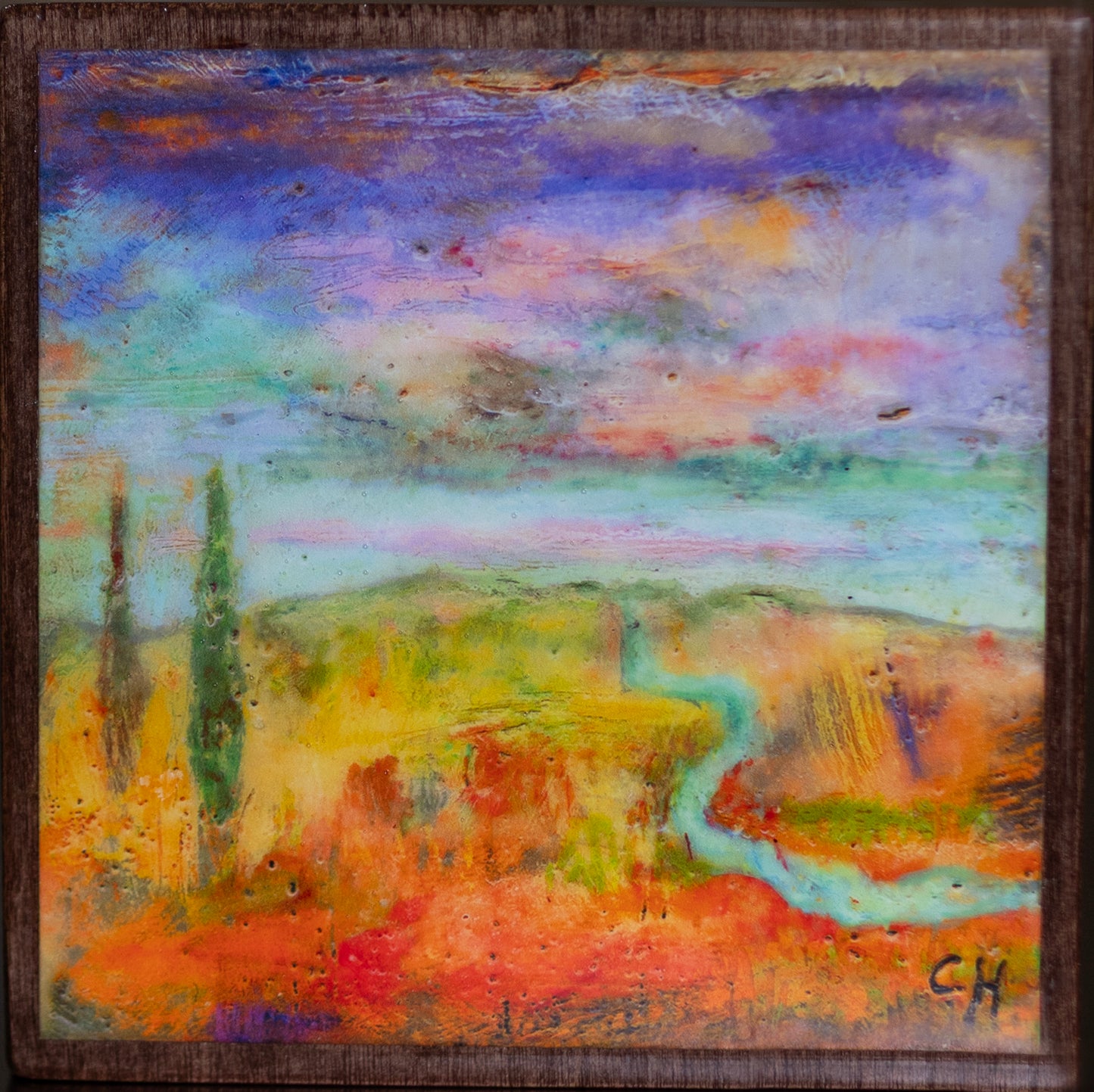 "Traveling Stream" Mini Archival Print on Wood | Carolyn Holman