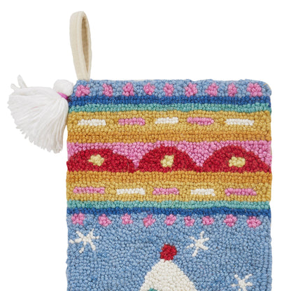 Fair Isle Tree Hook Stocking