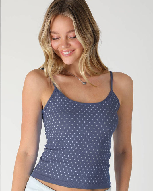 Polka Dot Cami in Crown Blue