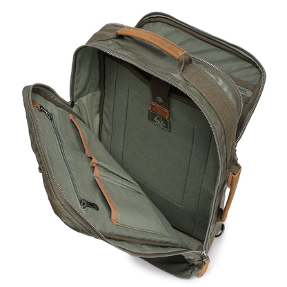 Madrone Coated Canvas Backpack in Army Green