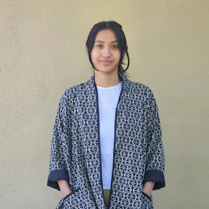 Reversible Usha Jacket in Tribal Print  | Yaza