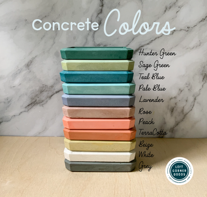 Concrete Oval Tray in Sage Green