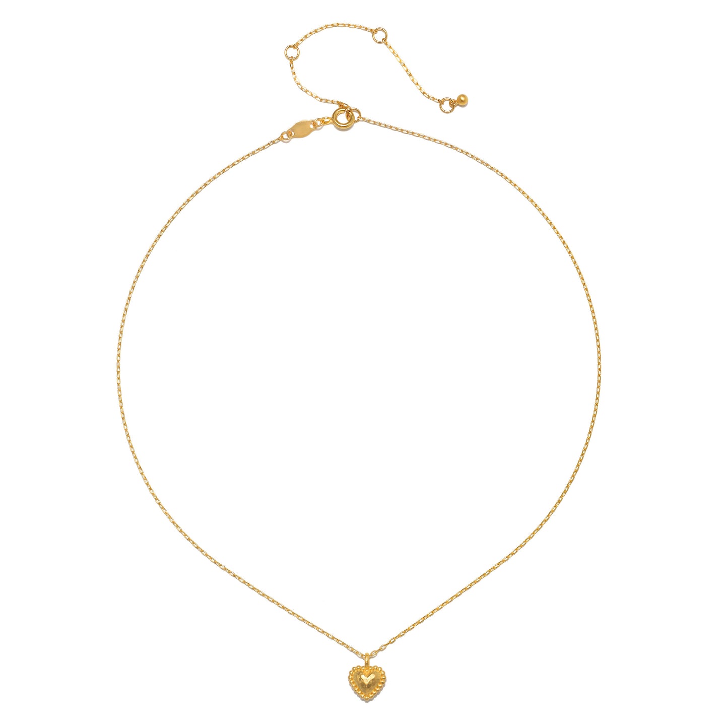 Hammered Dot Heart Necklace | Satya