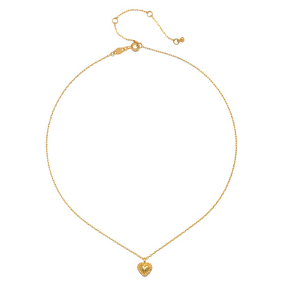 Hammered Dot Heart Necklace | Satya
