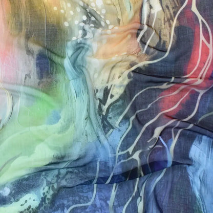 Obsidian Abstract Scarf