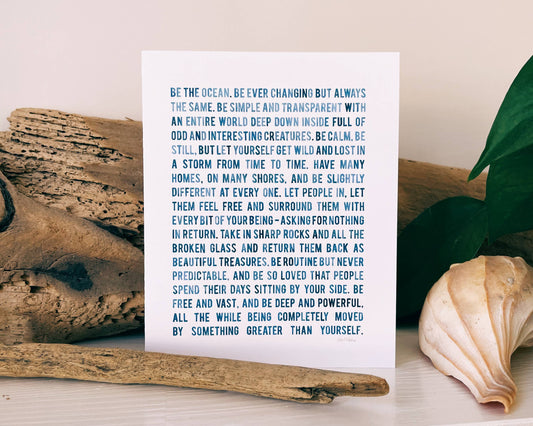 Be The Ocean Card