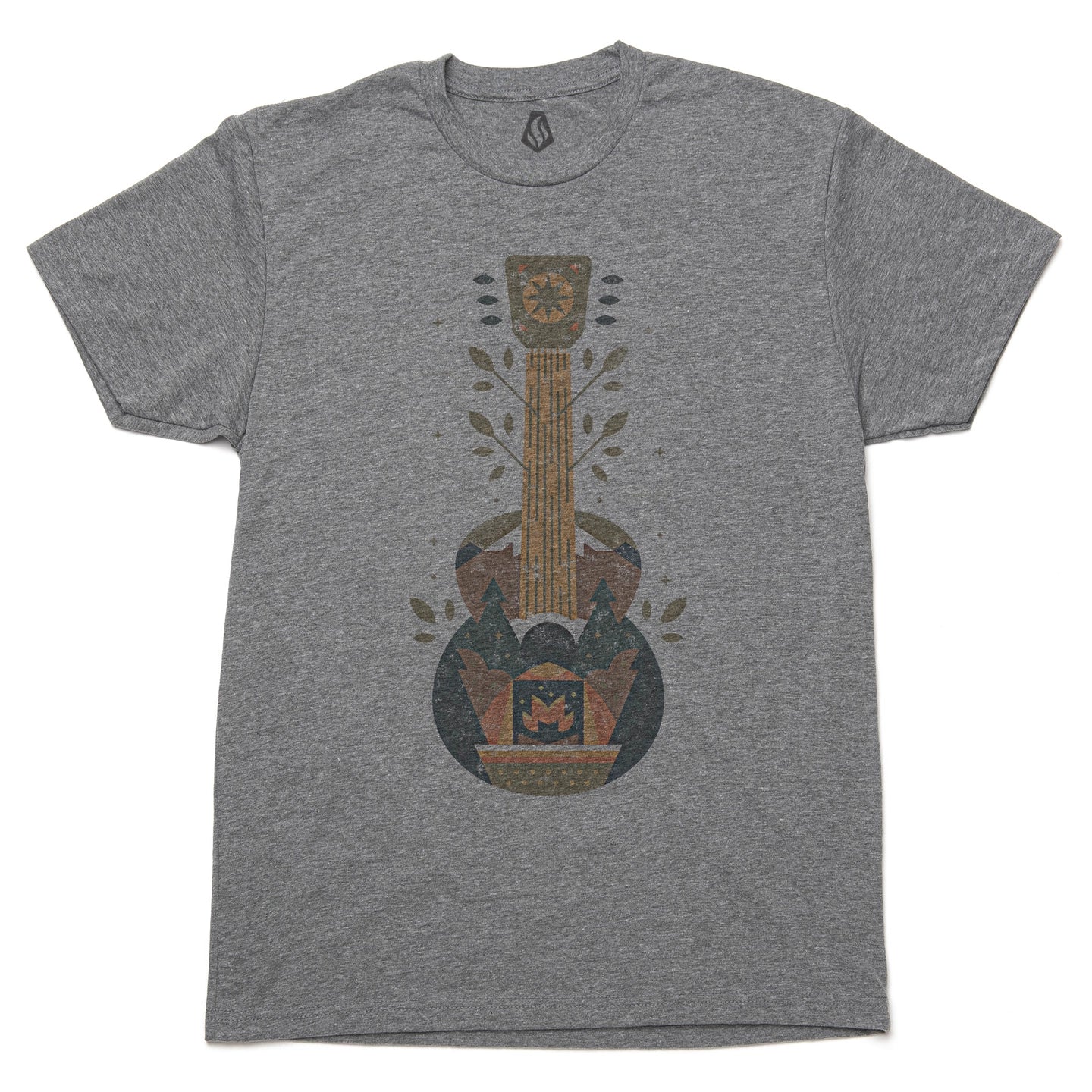 Mountain Guitar T-Shirt in Gray