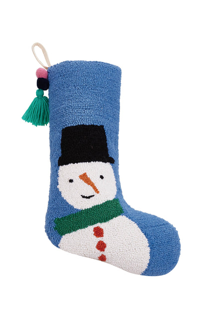 Snowman Stocking With Pom Tassel