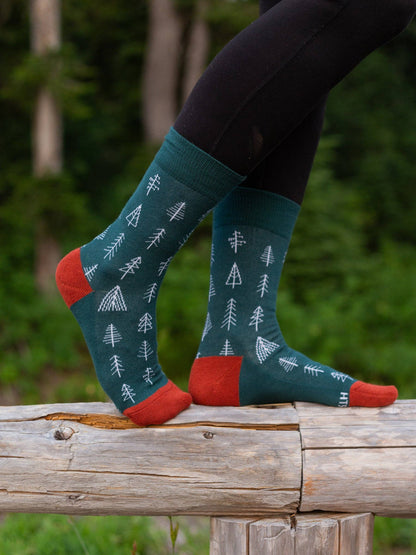 Arboretum Green Crew Socks