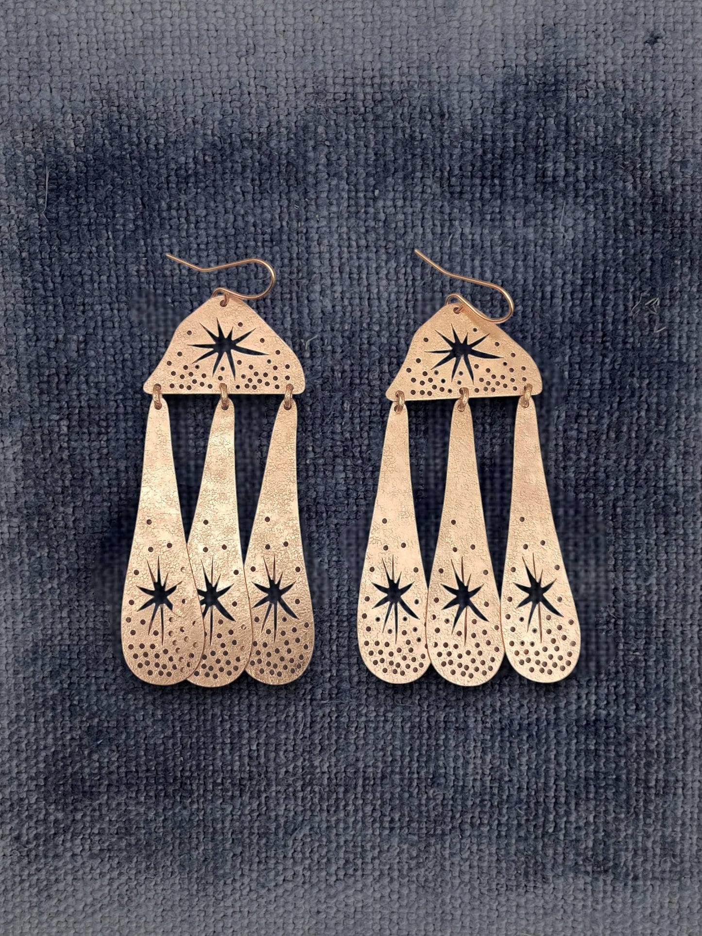 Brass Star Earrings