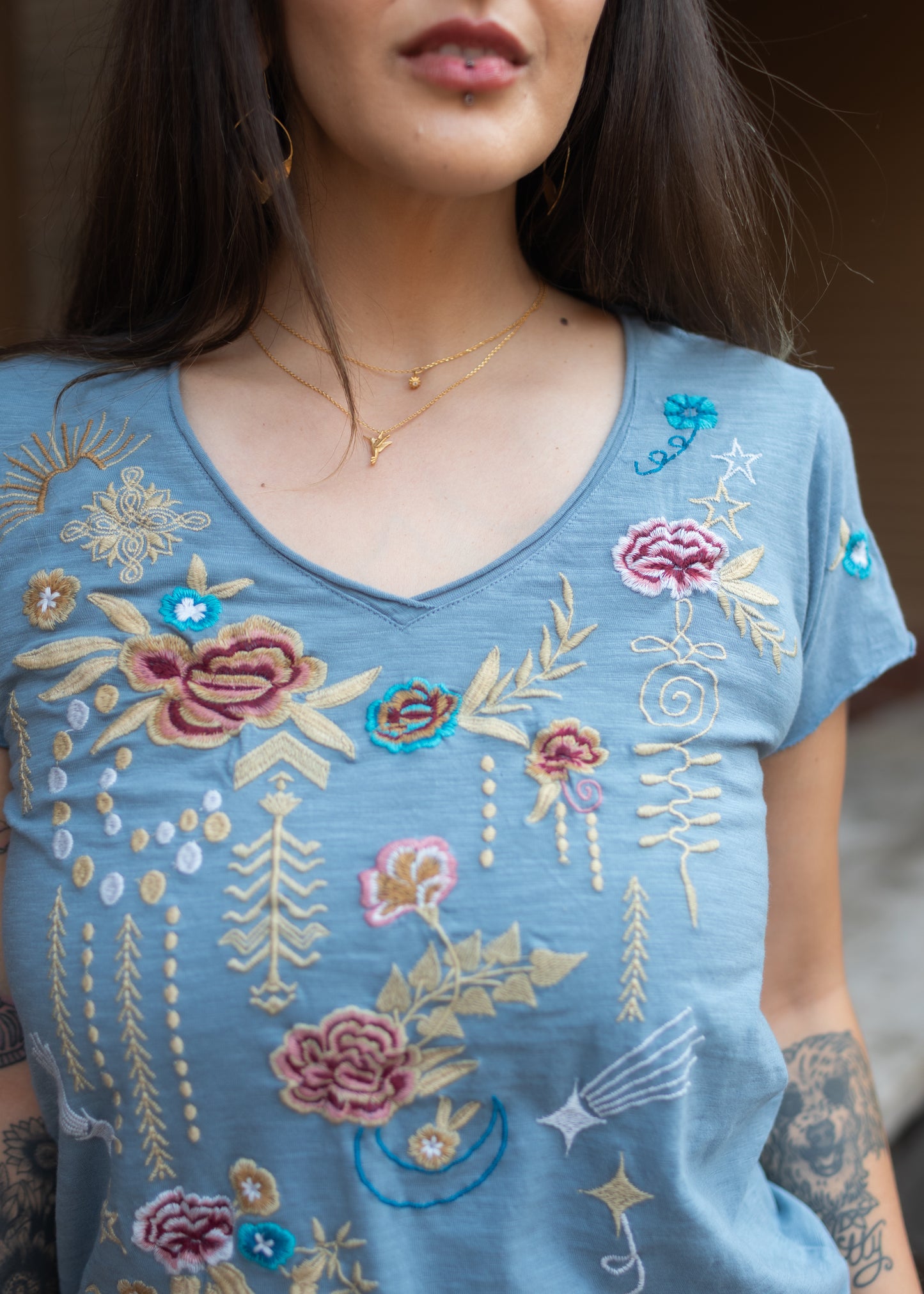 Ezra Tee in Blue | Caite
