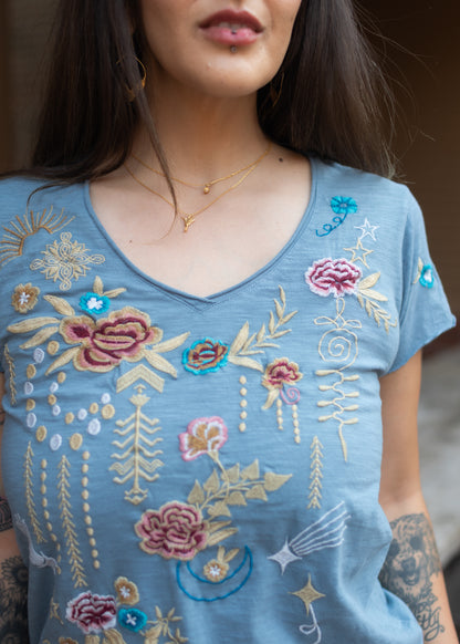 Ezra Tee in Blue | Caite
