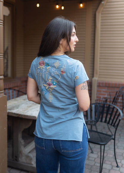 Ezra Tee in Blue | Caite