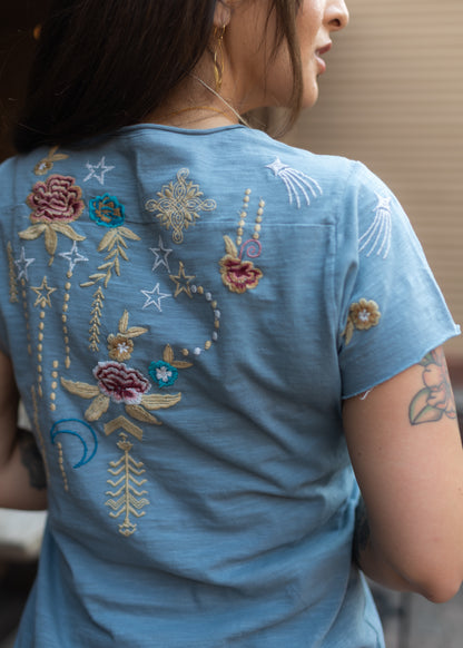 Ezra Tee in Blue | Caite
