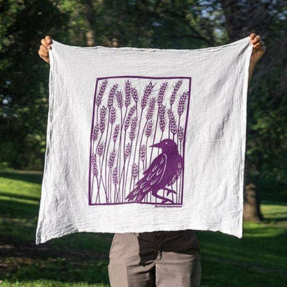 Raven Flour Sack Dish Towel