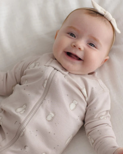 Lilac Owls Long Sleeve Zip Sleeper