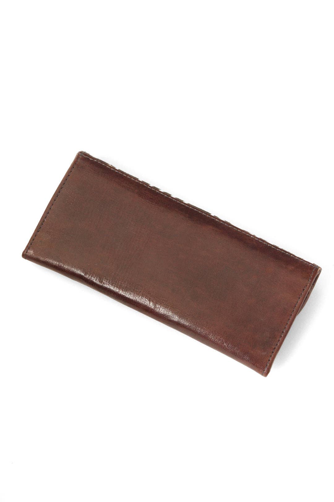 Black & White Mudcloth & Leather Wallet