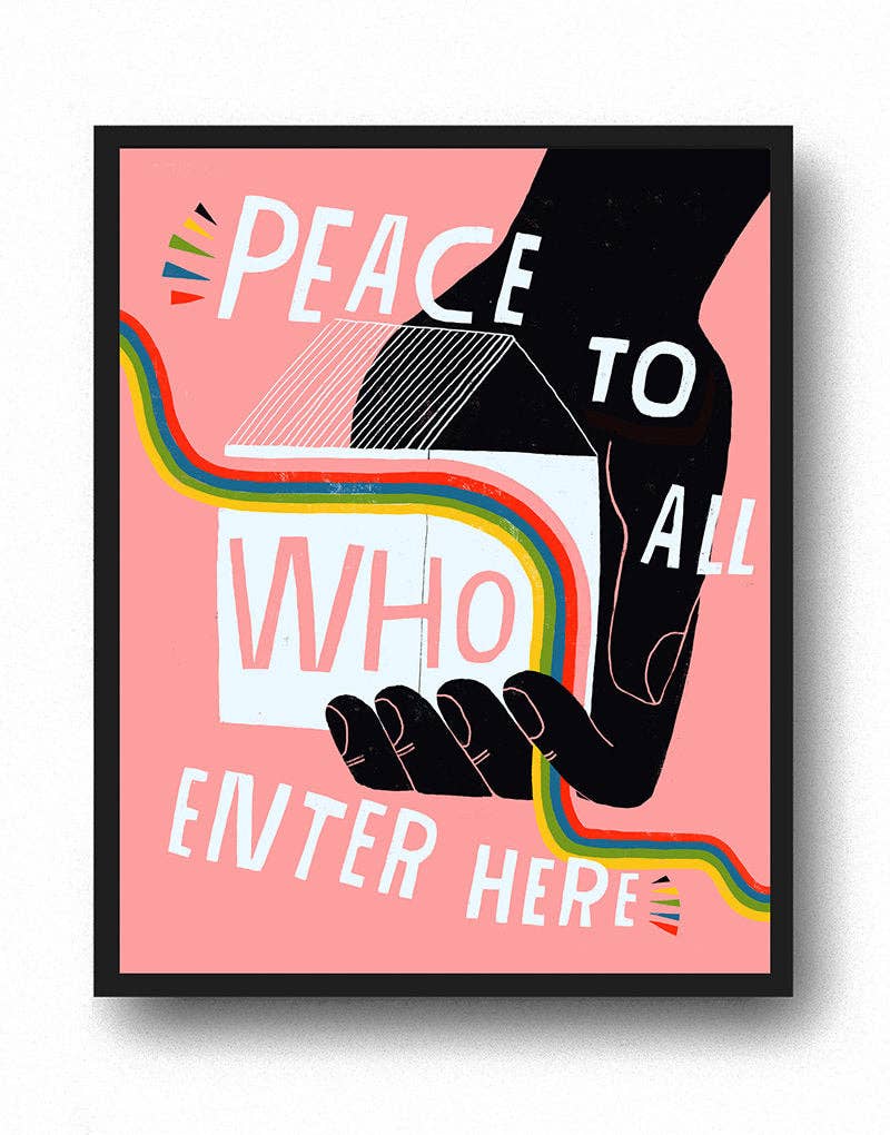 "Peace To All" 8.5" x 11" Print | Lisa Congdon