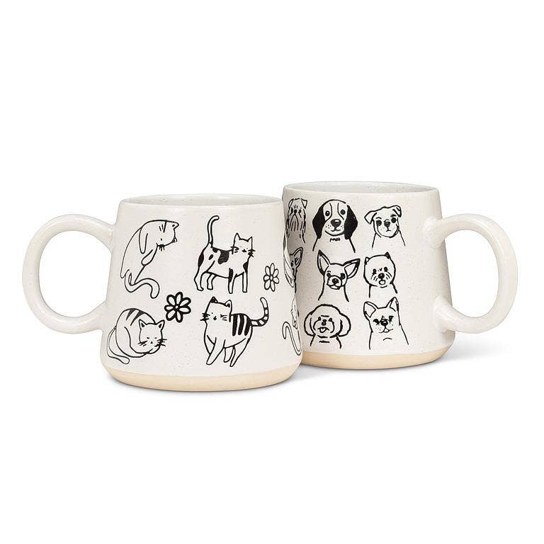 Black & White Dogs Oversized Mug