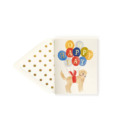 Happy Birthday Golden Retriever Card