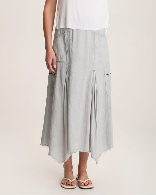 Doak Midi Skirt in Grey | XCVI