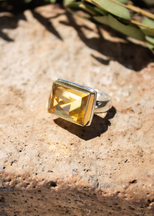 Rose Cut Citrine Ring | Linda Blumel