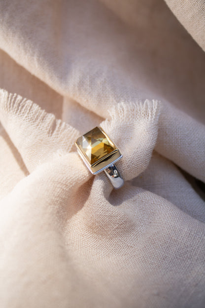 Rose Cut Citrine Ring | Linda Blumel