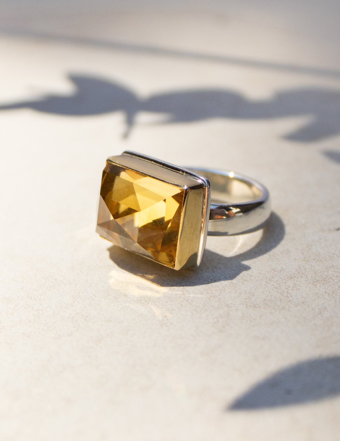 Rose Cut Citrine Ring | Linda Blumel