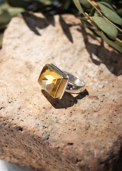 Rose Cut Citrine Ring | Linda Blumel
