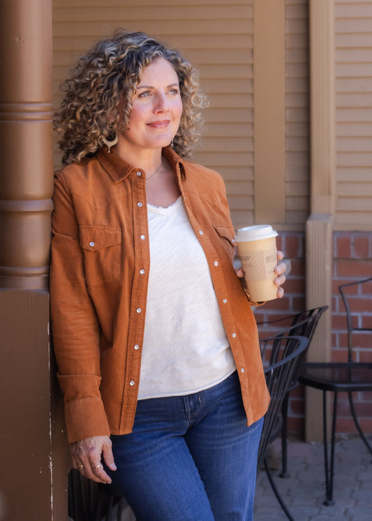 Star Corduroy Shirt in Spice | Dear John