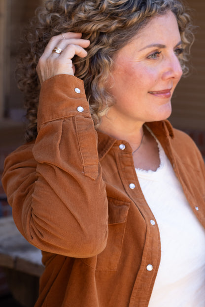 Star Corduroy Shirt in Spice | Dear John