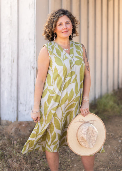 Ingrid Cotton Dress in Green