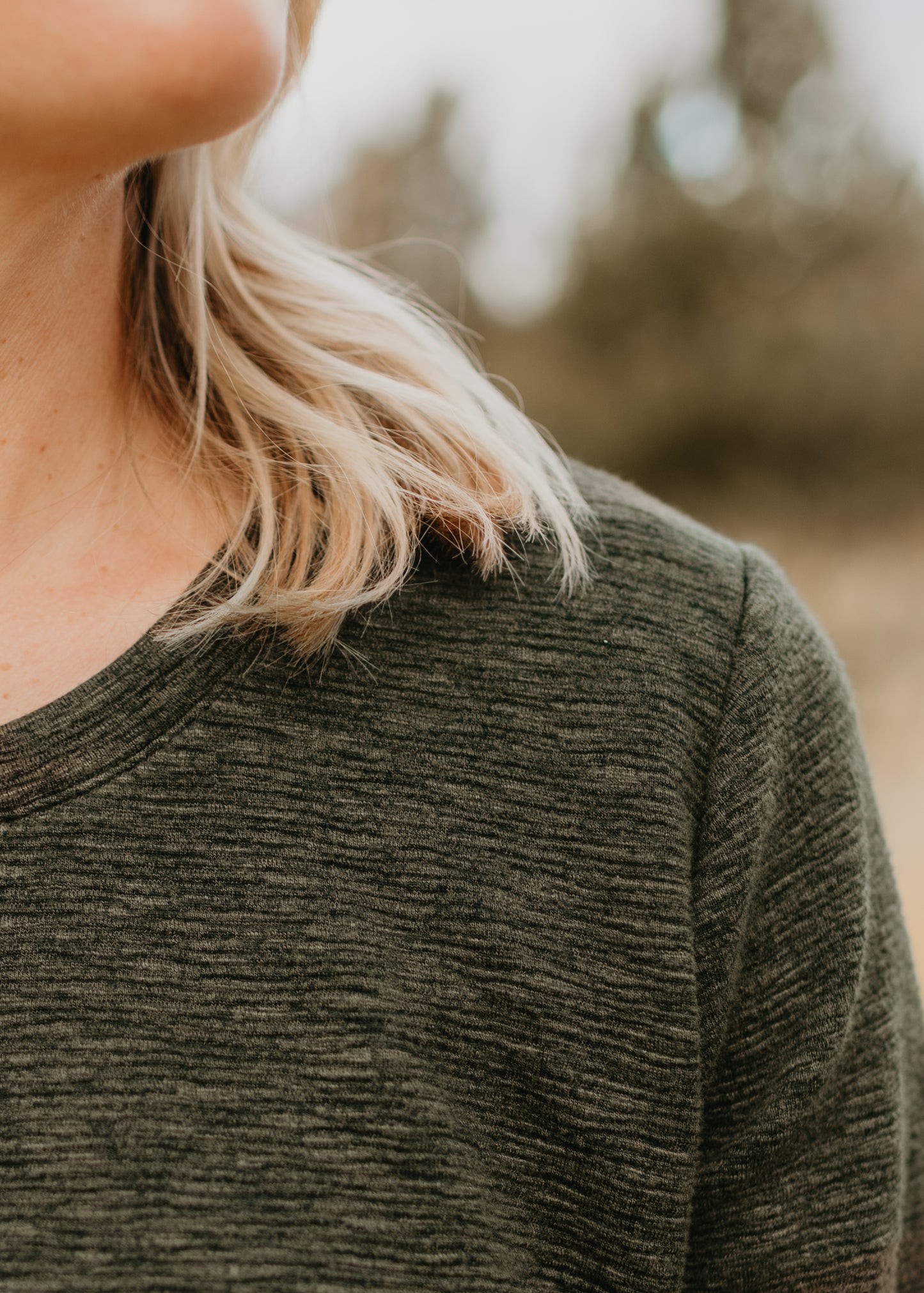 Crimped Sweatshirt in Kelp | Cut•Loose